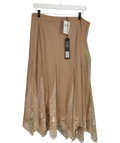 David Emanuel Nude Tulle Skirt With Godet Details UK 14