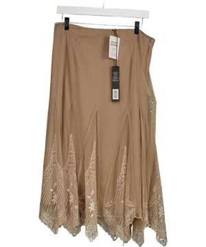 David Emanuel Nude Tulle Skirt With Godet Details UK 14
