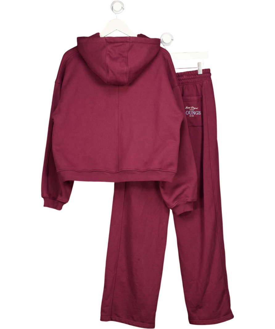 LOUNGE 2-piece Cherry Red Oversized Hoodie & Straight Leg Joggers UK M