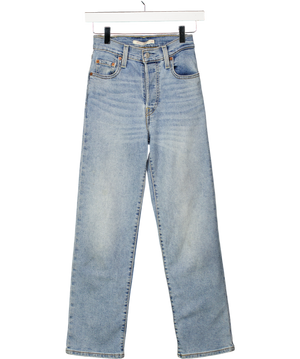 levis Blue Ribcage Straight Leg Jeans W23