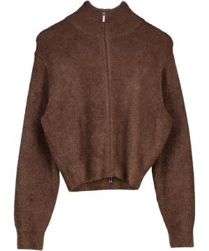 ELKA COLLECTIVE Chocolate Brown Super Soft Leon Knit Cardigan UK 8
