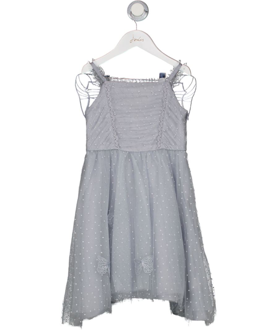 Monsoon Land Of Wonder Butterfly Wings Glitter Dress Grey 5 Years