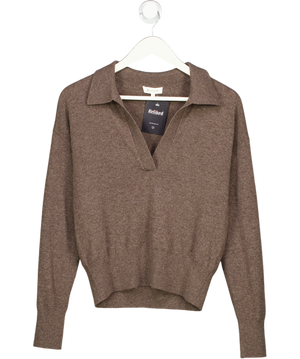 LILYSILK Brown 100% Cashmere Polo Shirt UK S