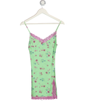 MOTEL Green Floral Slip Dress UK XS