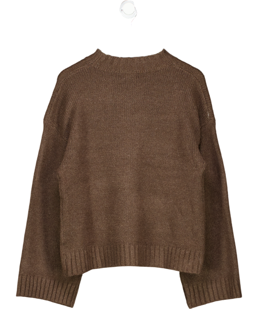 White Fox Brown Winter's Chill Knit Sweater UK S/M