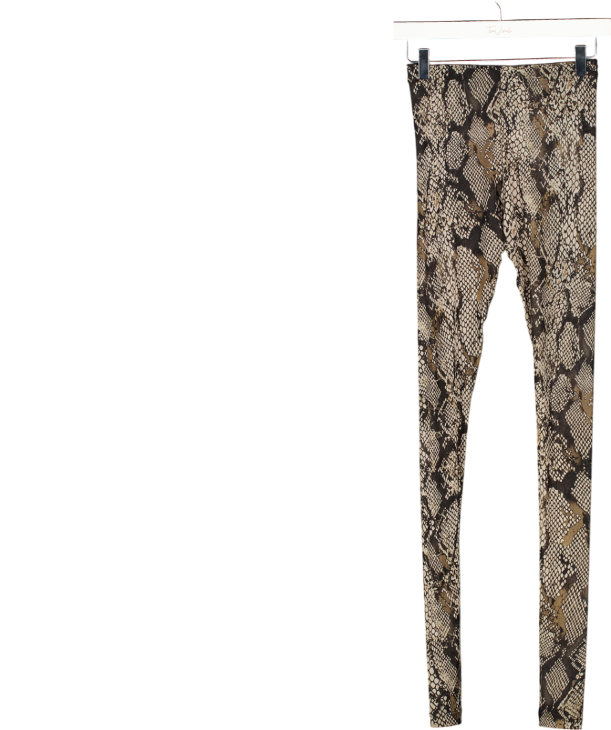BITTE KAI RAND Brown Snake Mesh Leggings UK XS