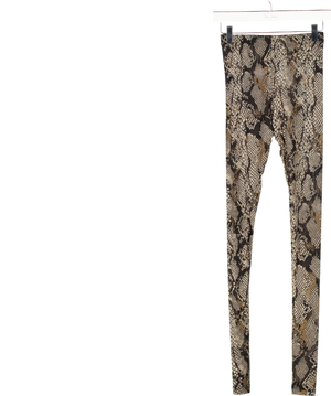 BITTE KAI RAND Brown Snake Mesh Leggings UK XS