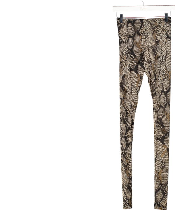 BITTE KAI RAND Brown Snake Mesh Leggings UK XS