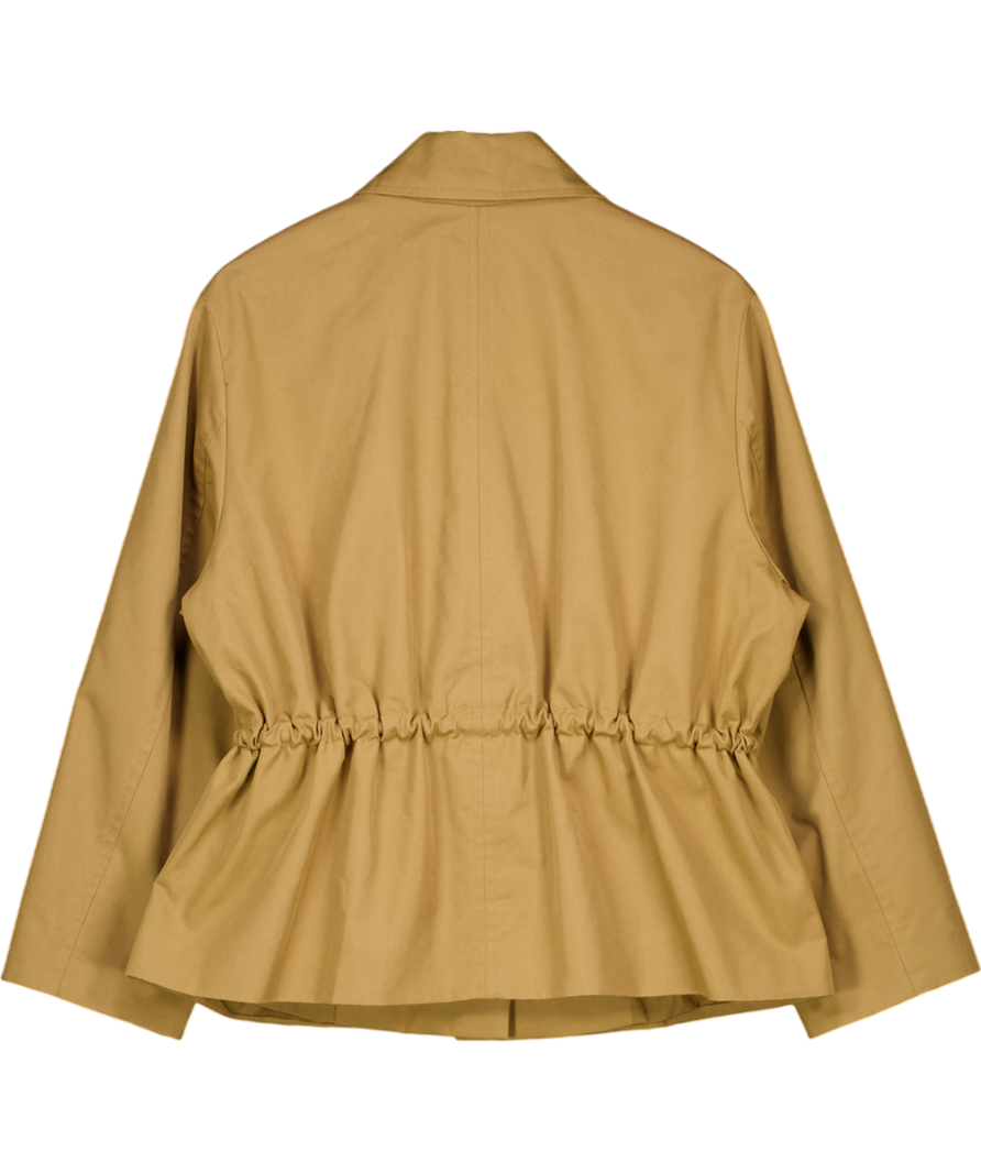 ZARA Dark Beige Oversize Jacket With Adjustable Waist. UK S