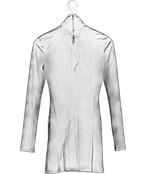 NORMA KAMALI Black Velvet Long Sleeve Mini Dress UK XS