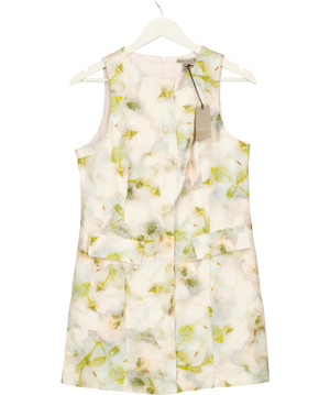 River Island Multicoloured Grey Floral Print Mini Shift Dress UK 12