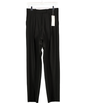 ARKET Black Wool Twill Straight Leg Trousers Eu38 UK 10