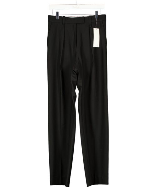 ARKET Black Wool Twill Straight Leg Trousers Eu38 UK 10