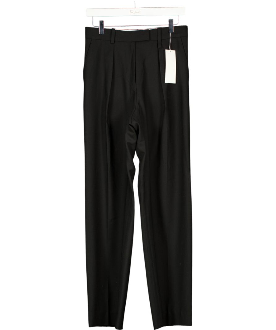 ARKET Black Wool Twill Straight Leg Trousers Eu38 UK 10