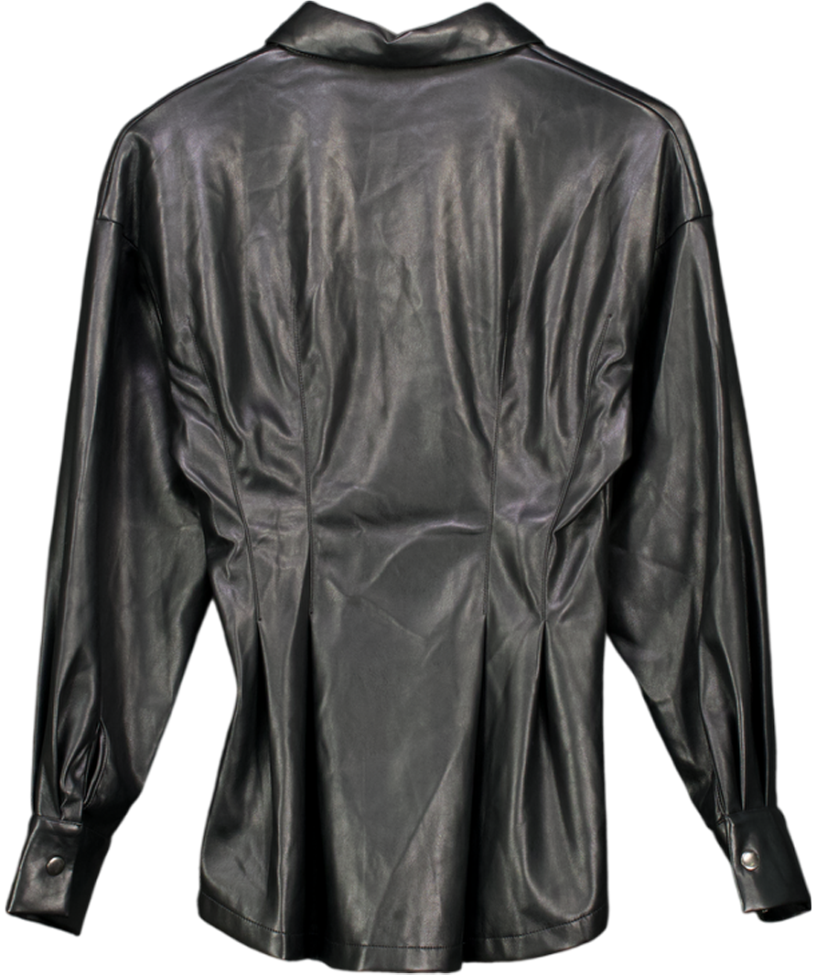 ASOS Black Leather Mini Dress UK 8