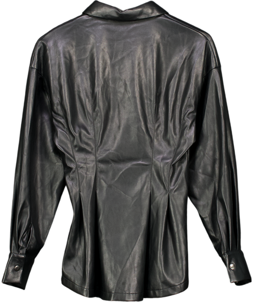 ASOS Black Leather Mini Dress UK 8