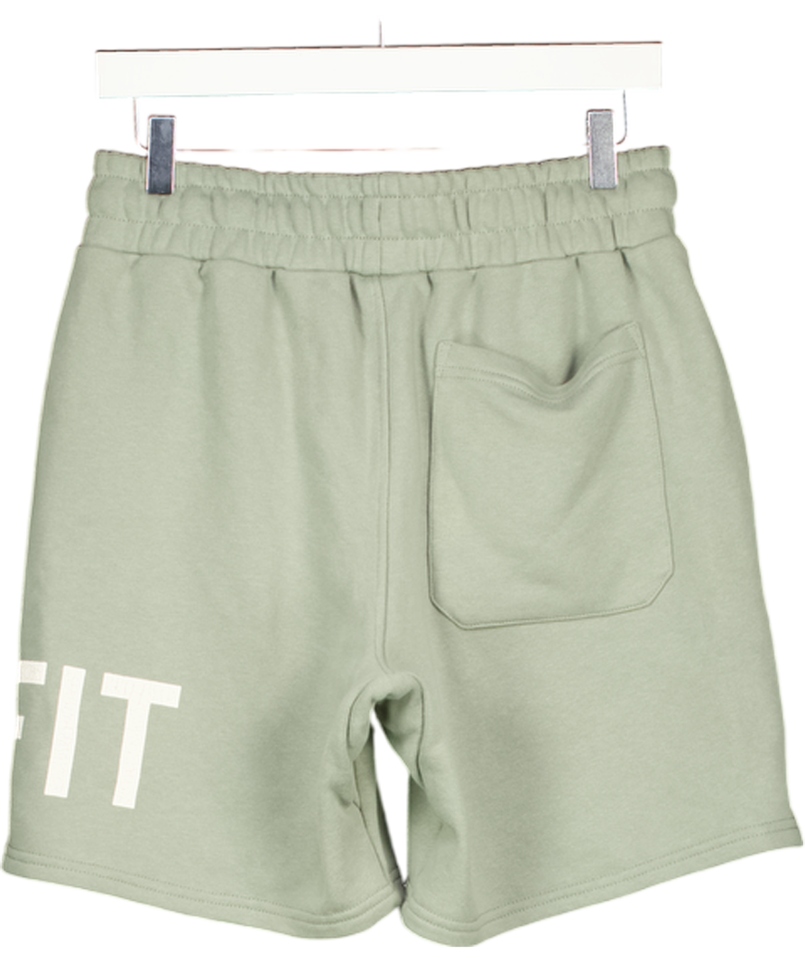 VANQUISH Sage Green Logo Sweat Shorts UK M