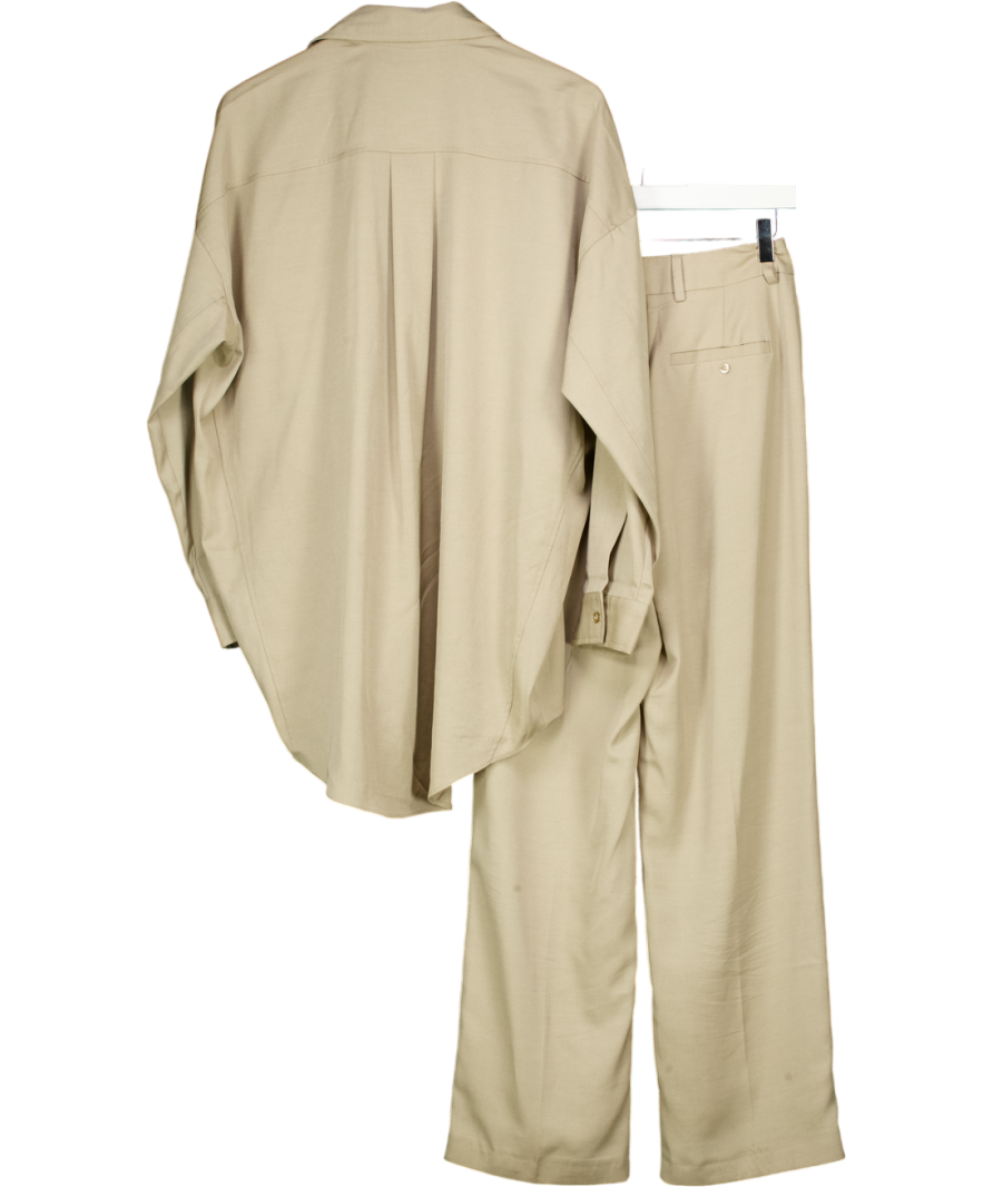 Topshop Beige Shirt And Trouser Set UK 10