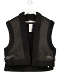 Free People Black Marianna Vegan Supersoft Suede / Shearling Gilet One Size