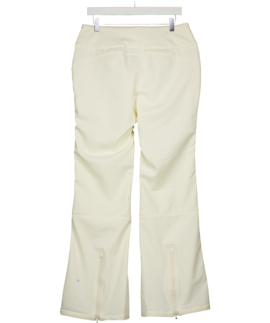 BO + TEE Cream Waterproof Belted Ski Salopettes UK L