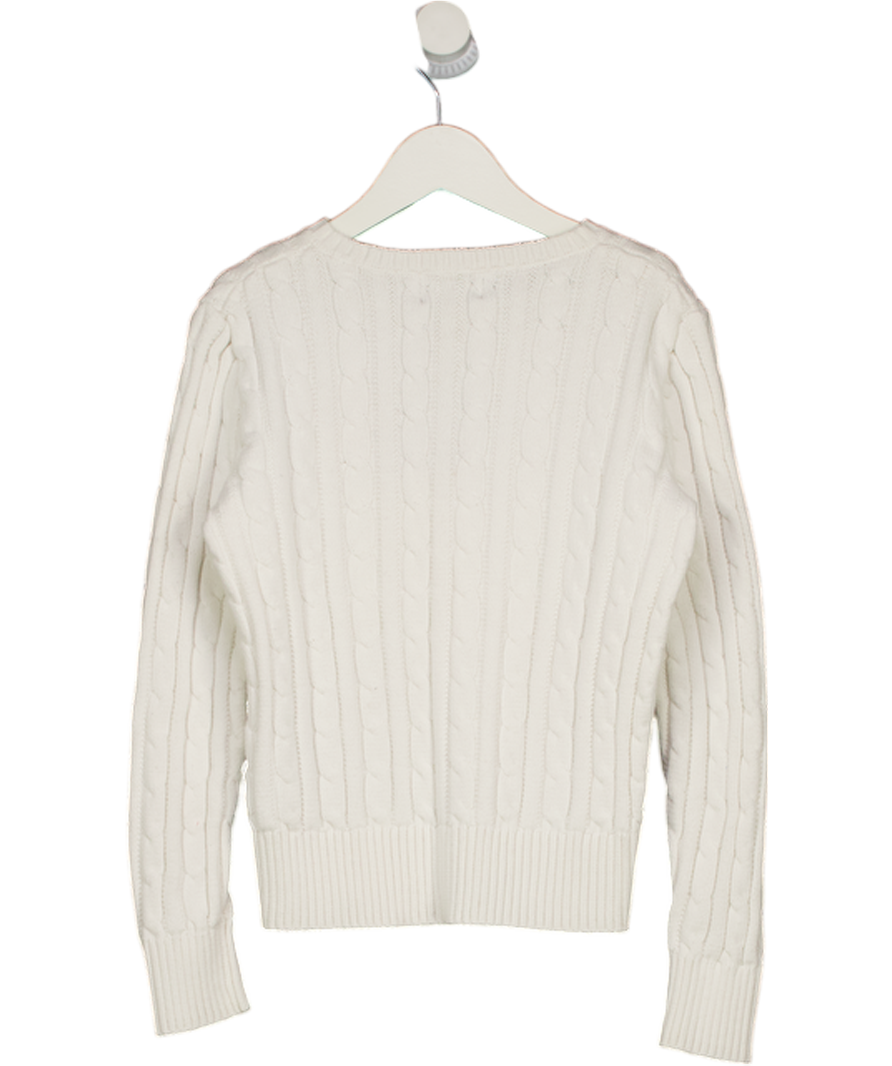 Polo Ralph Lauren White Cable Knit Jumper 8 Years