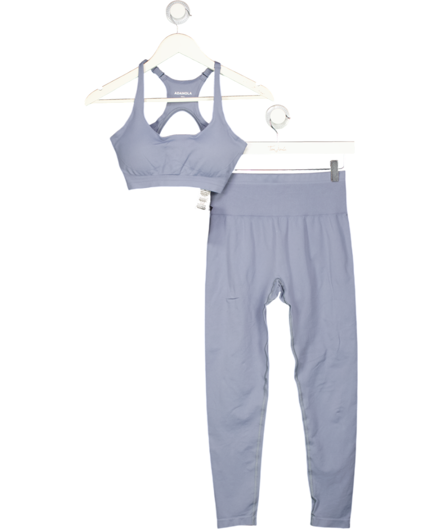 ADANOLA 2-piece Blue / Grey  Sports Bra ( Uk S)  & Leggings (uk M) Set UK S/M