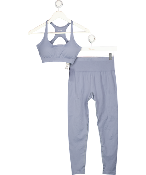 ADANOLA 2-piece Blue / Grey  Sports Bra ( Uk S)  & Leggings (uk M) Set UK S/M