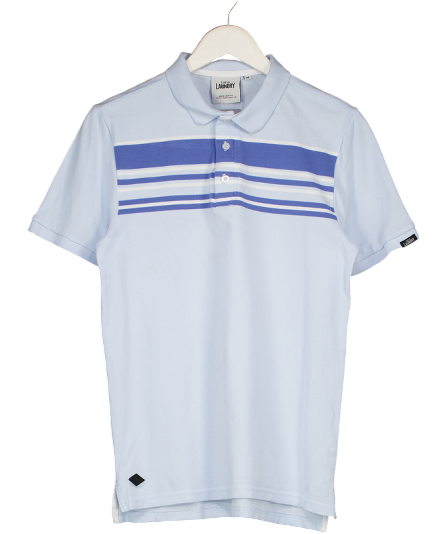 Tokyo Laundry Blue Striped Polo Shirt UK M