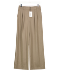 REISS Nude Petite Wide-leg Pleated Trousers In Neutral UK 6