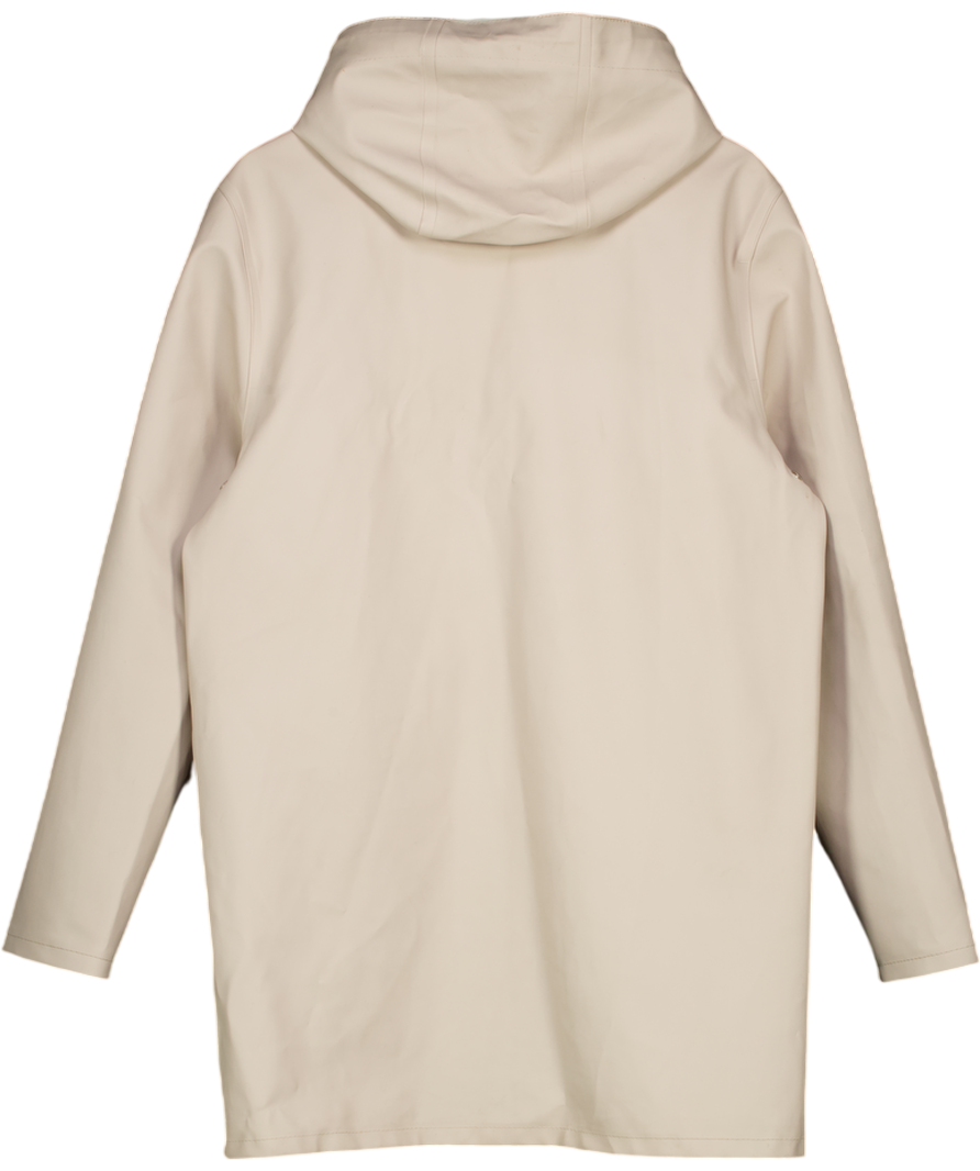 STUTTERHEIM Beige Coated Cotton Raincoat With Hood UK S