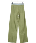DAHLIA Green Khaki & Blue Denim Straight Leg Trousers UK XS