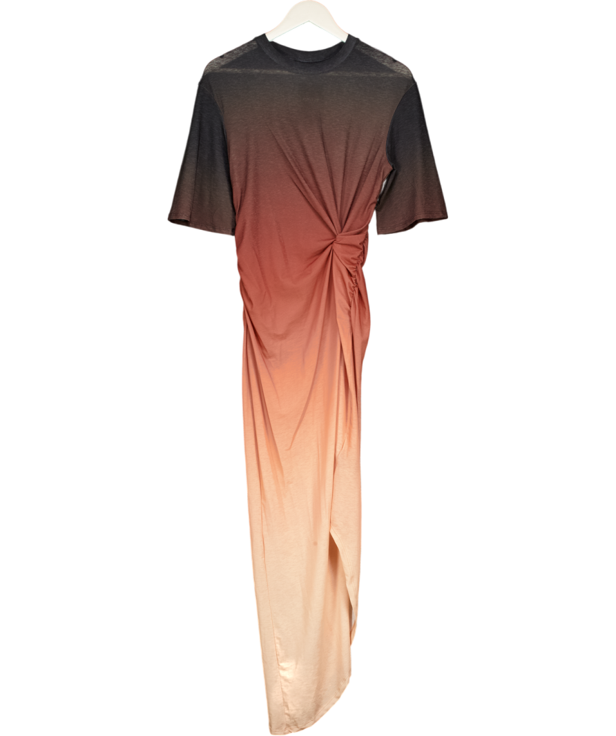 H&M Orange & Black Shirt Dress UK XS