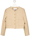 MARCELA LONDON Beige Tweed Jacket With Gold Buttons One Size