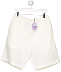 PANGAIA White Dna Long Shorts In Linen UK M