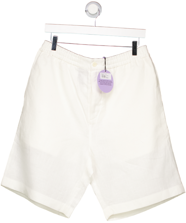 PANGAIA White Dna Long Shorts In Linen UK M