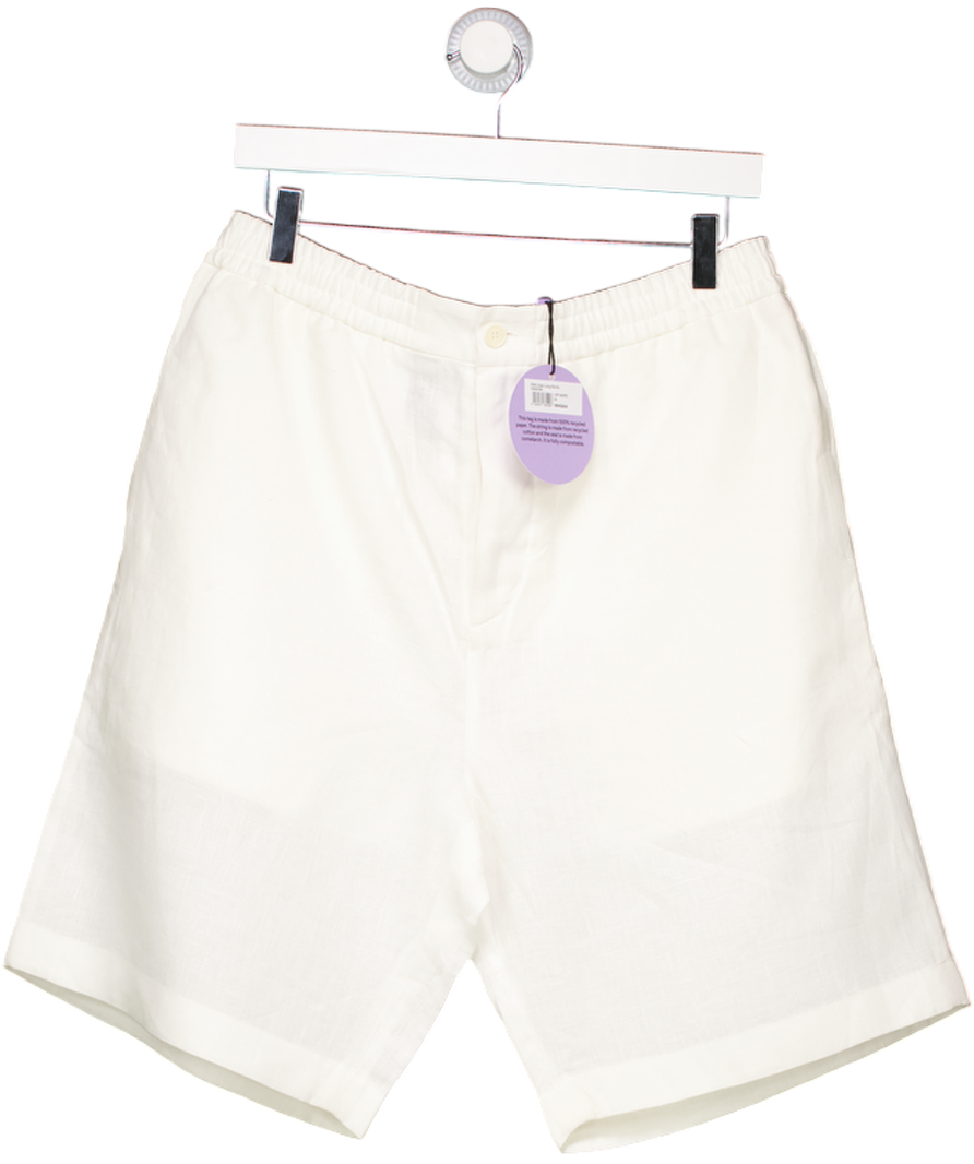 PANGAIA White Dna Long Shorts In Linen UK M