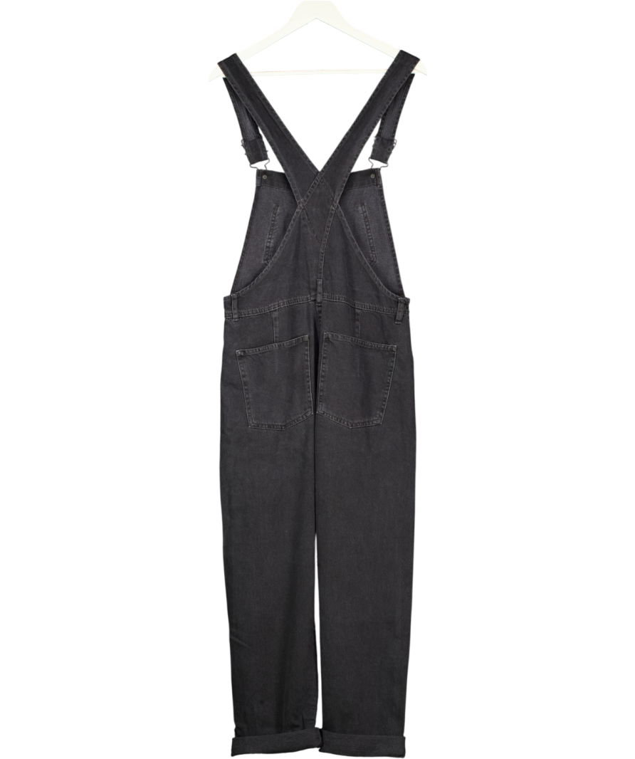 FREE PEOPLE X We The Free Ziggy Black Wash Denim Overall Dungarees UK XS