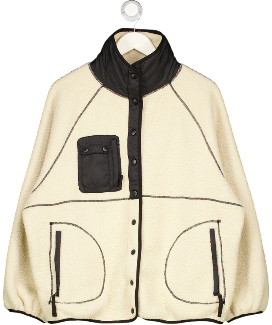 RUMORED Cream Sherpa Fleece Jacket UK M