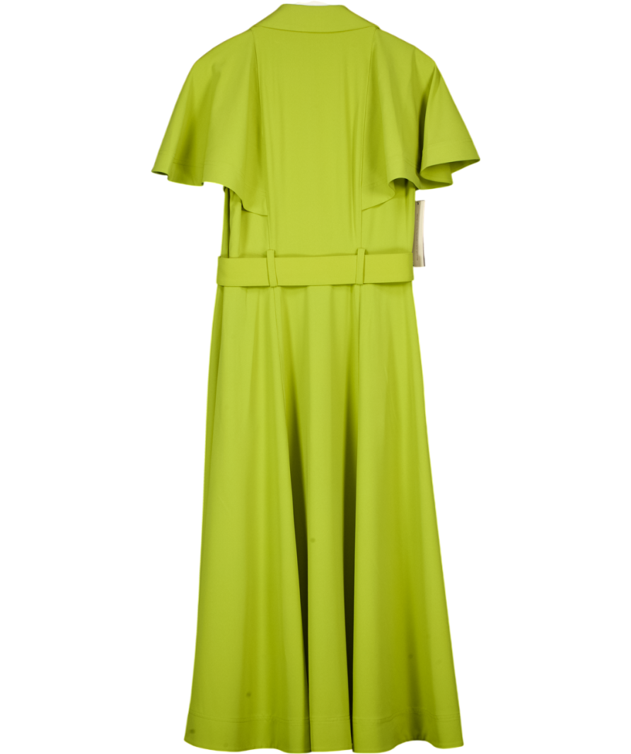 JIGSAW Belted Cap Sleeve Shirt Dress, Green UK 10
