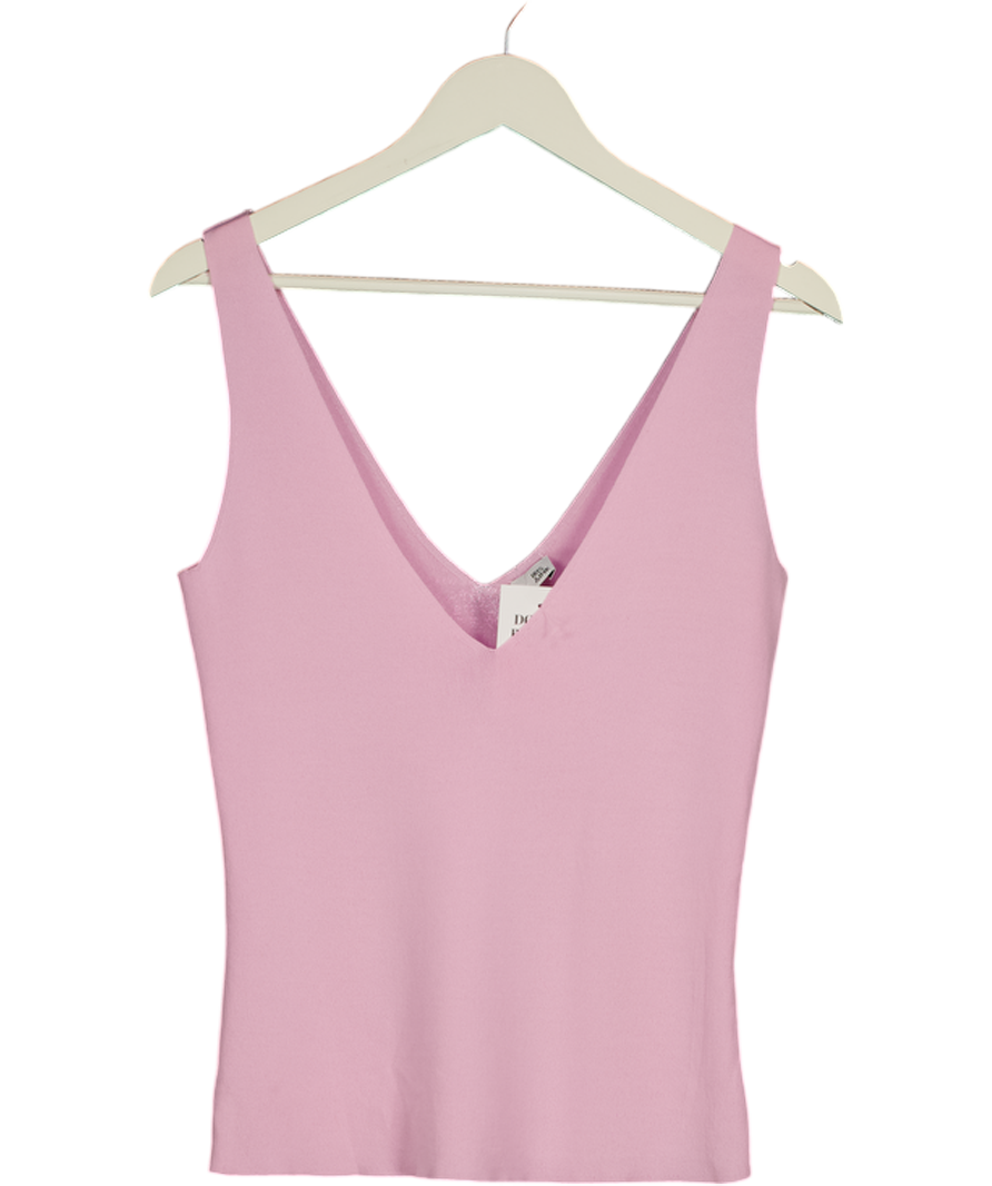 Iris & Ink Baby Pink Sleeveless Knit Tank UK L