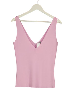 Iris & Ink Baby Pink Sleeveless Knit Tank UK L