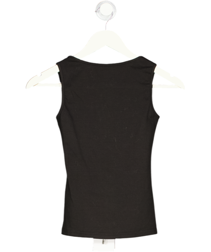 AAVELLE Black Backless Bodycon Vest UK S