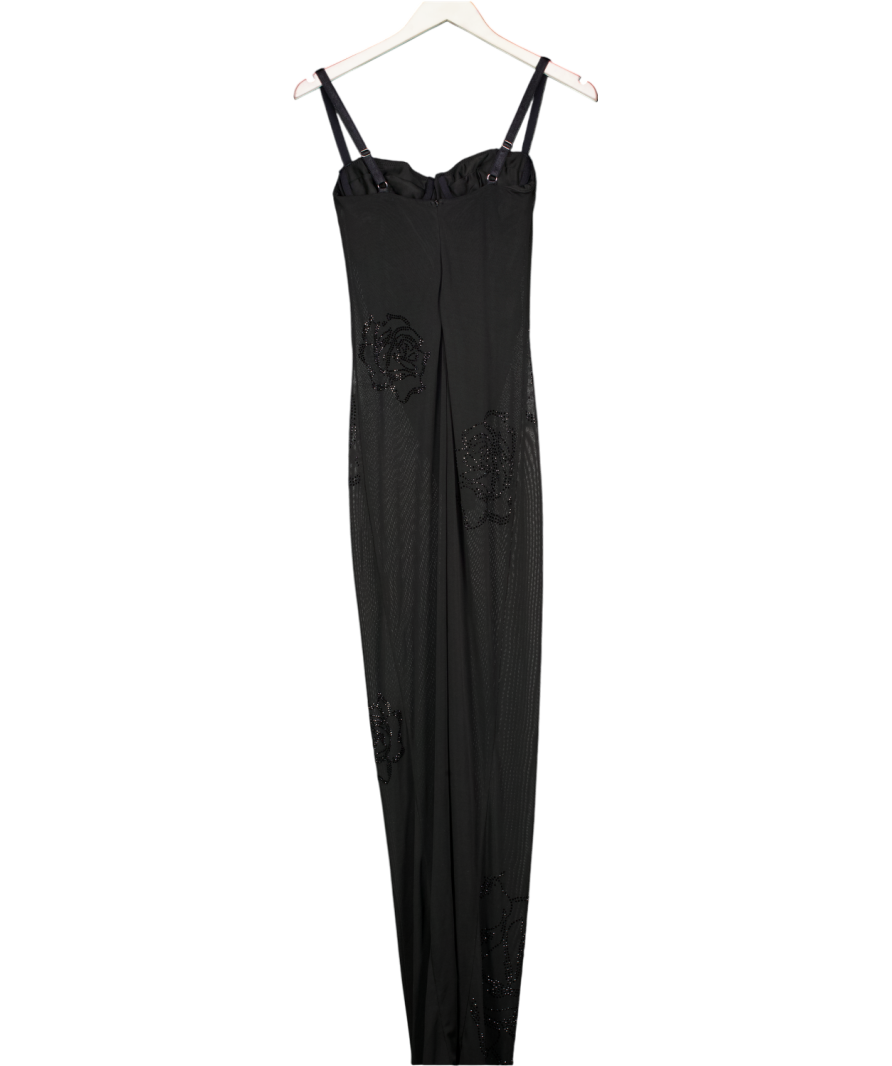 White Fox Black Parisian Night Maxi Dress UK S