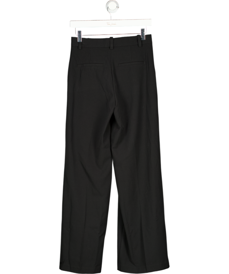 H&M Black Wide Leg Tailored Trousers UK 6