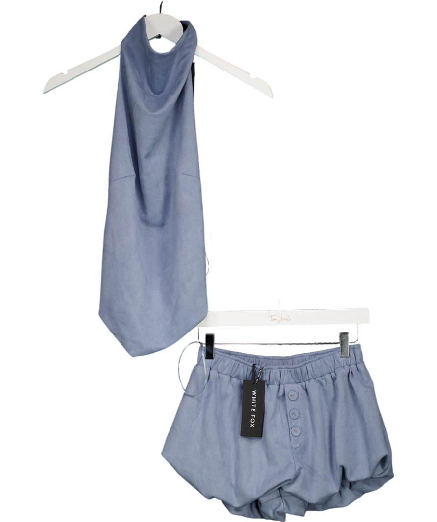 White Fox Club 14 Allie Boxy Zip Front Hoodie Black UK M/L