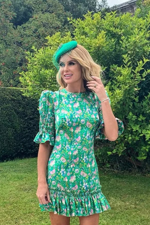 The Vampires Wife Green Whole Lotta Trouble Floral Print Dress UK 8