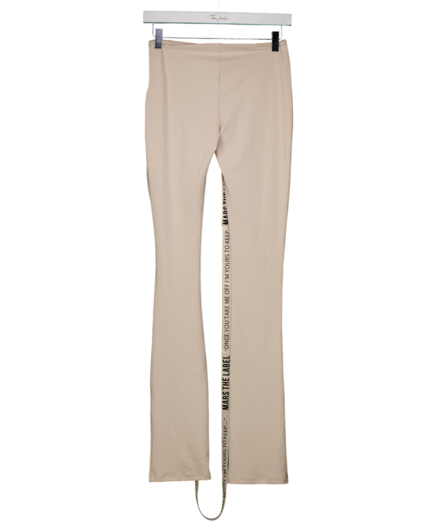 Mars the Label Cream Sculpt Flared Leggings UK 8