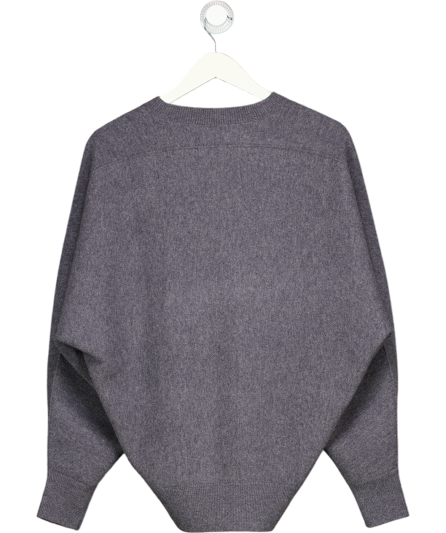 COS Grey Rounded Double-faced Wool Jumper UK S