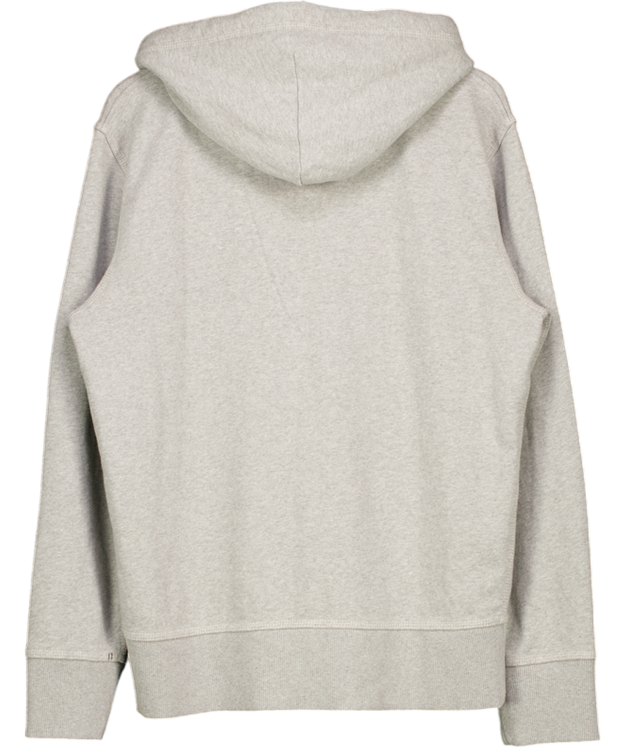 Superdry Grey Contrast Stitch Relaxed Zip Hoodie UK L