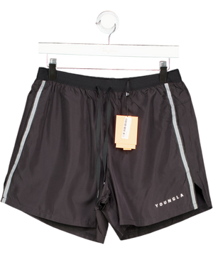 Young LA Black Ultra Running Shorts UK M